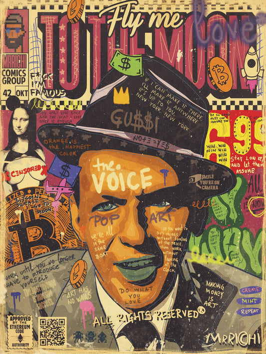 Frank Sinatra Pop Art Poster Graffiti Street Art Classic Singer Tribute Modern Print