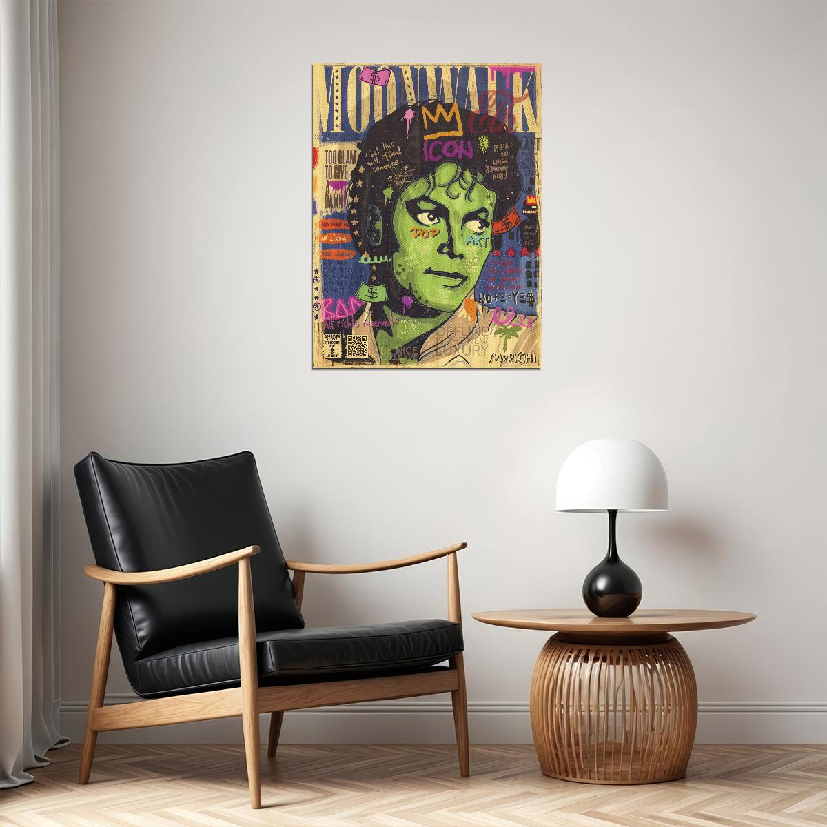 Michael Jackson Pop Art Poster Graffiti Street Art King of Pop Modern Tribute Print