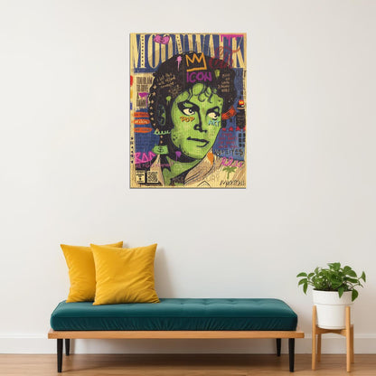 Michael Jackson Pop Art Poster Graffiti Street Art King of Pop Modern Tribute Print