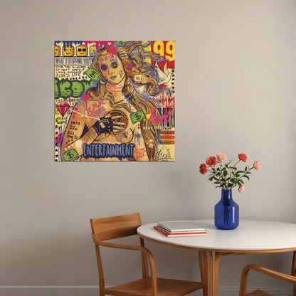 Birth of Venus Pop Art Poster Graffiti Street Art Botticelli Tribute Modern Entertainment Twist Print