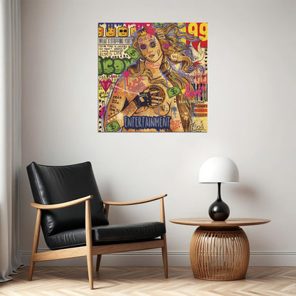 Birth of Venus Pop Art Poster Graffiti Street Art Botticelli Tribute Modern Entertainment Twist Print