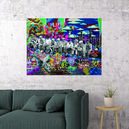 Retro Glitch Pop Art Poster Graffiti Street Art Digital Grunge Modern Abstract Print