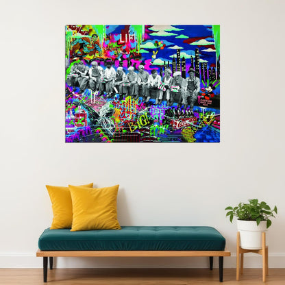 Retro Glitch Pop Art Poster Graffiti Street Art Digital Grunge Modern Abstract Print