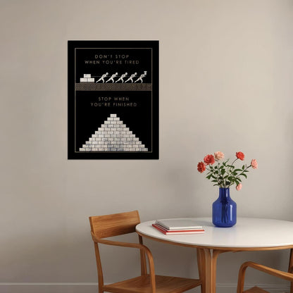 Don’t Stop Art Poster Motivational Success Wall Decor Featuring Unique Design for Ambitious Minds Modern Office Wall Art Print