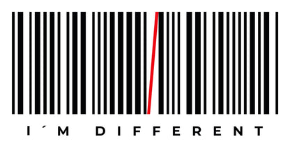 I’m Different Barcode Art Poster Unique and Creative Wall Decor for Modern Spaces Inspirational Artistic Office Wall Art Print