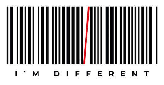 I’m Different Barcode Art Poster Unique and Creative Wall Decor for Modern Spaces Inspirational Artistic Office Wall Art Print