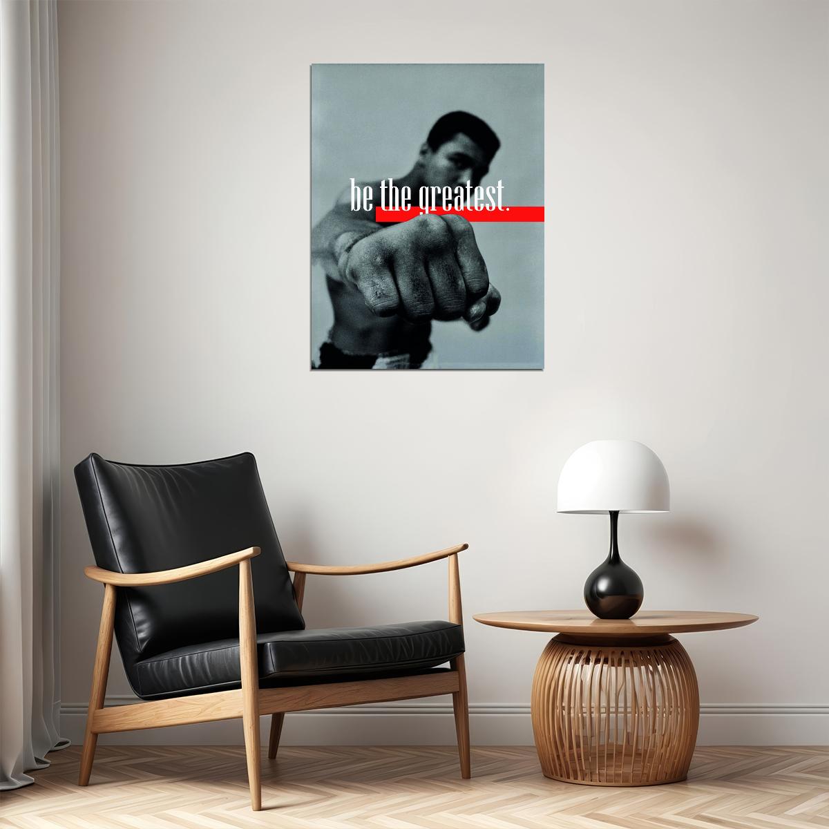 Be the Greatest Muhammad Ali Art Poster Motivational Wall Decor Boxing Legend Iconic Office Wall Art Print