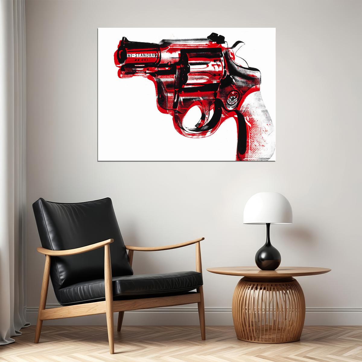 Louis Vuitton Revolver Art Poster Bold Luxury Wall Decor Designer Modern Artistic Iconic Office Wall Art Print