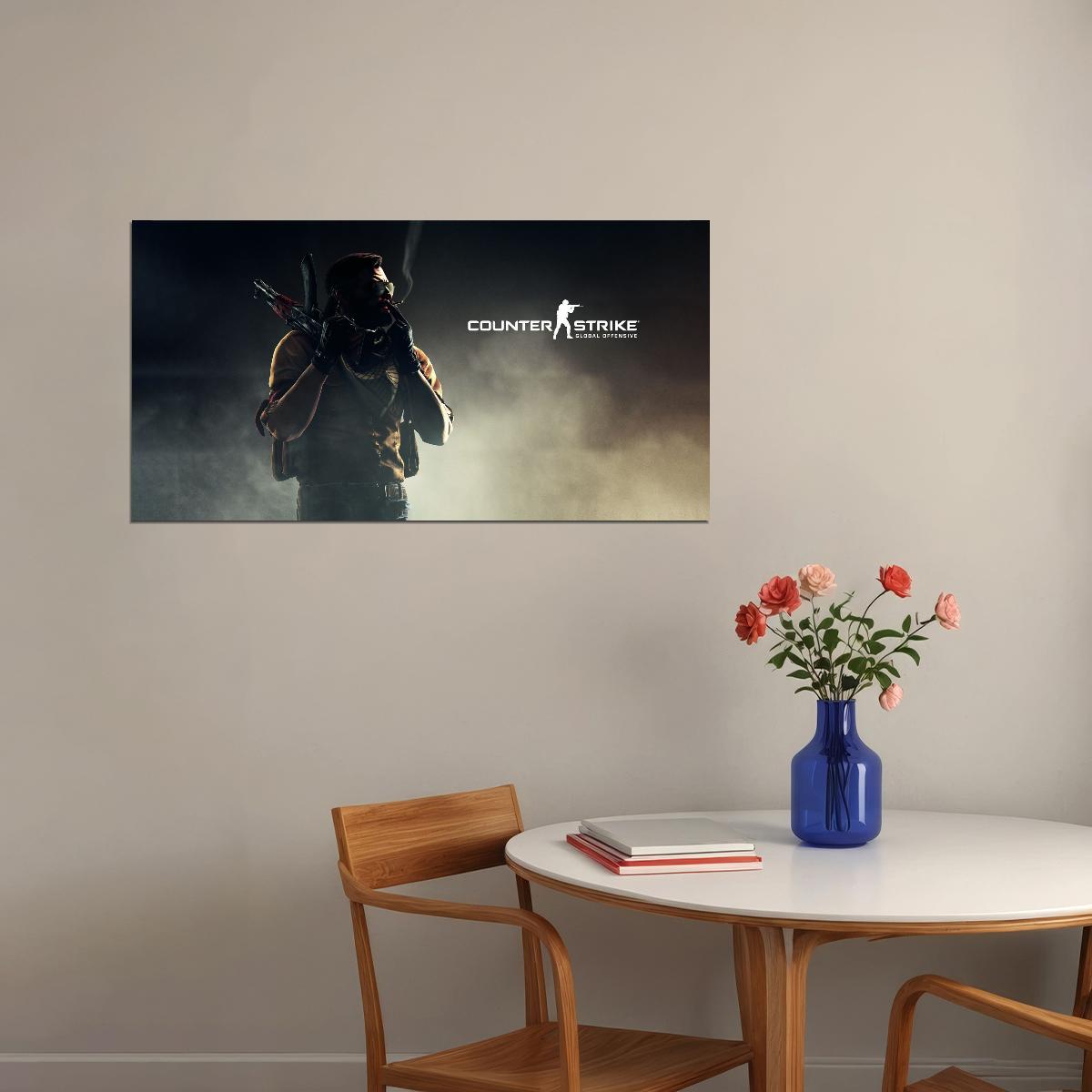 Counter-Strike Tactical Video Game Poster Shooter Wall Decor FPS Gaming Art Multiplayer Gaming Room Wall Print