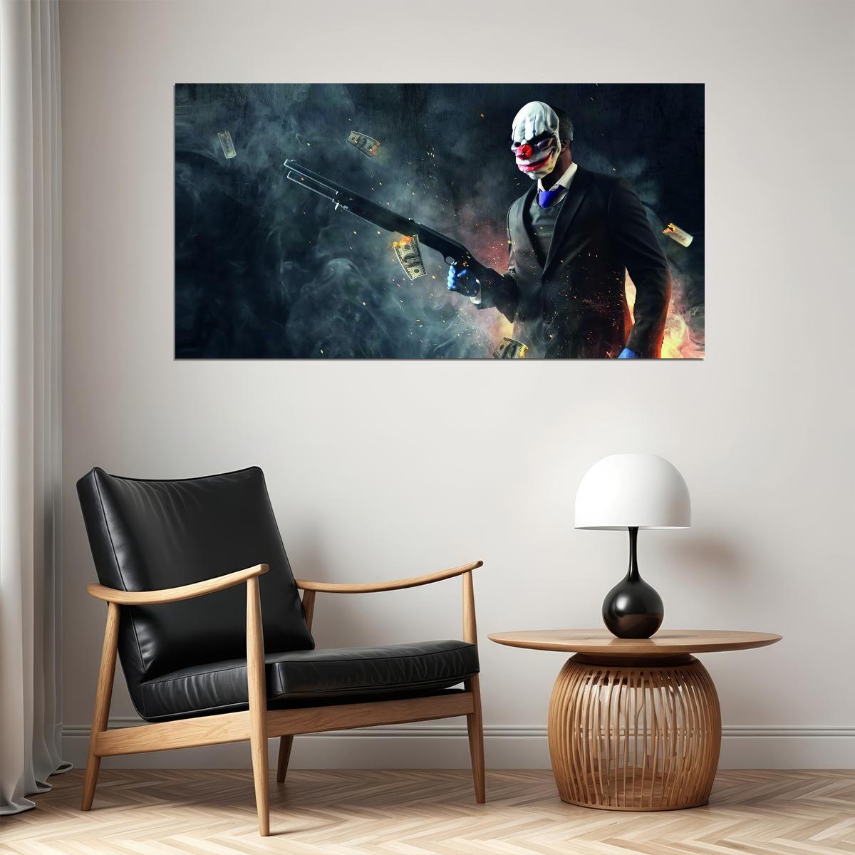 Joker Video Game Poster Iconic Dark Villain Wall Decor Gaming Artwork Comic Style Epic Wall Print