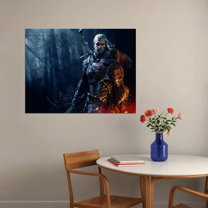 The Witcher 3 Video Game Poster Geralt Fantasy RPG Wall Decor Epic Adventure Gaming Artwork Wall Print