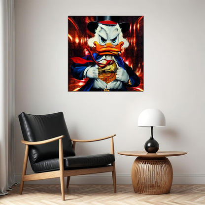 Donald Duck Graffiti Art Poster Bold Artistic Style Wall Decor Pop Culture Modern Urban Wall Art Print