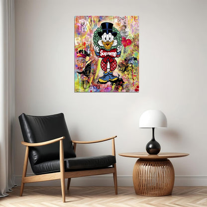 Minnie Mouse Supreme Graffiti Art Poster Luxury Street Wall Decor Modern Cartoon Pop Art Style Wall Print