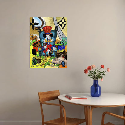 Mickey Mouse Luxury Graffiti Art Poster Urban Wall Decor Cartoon Pop Art Designer Style Modern Wall Print