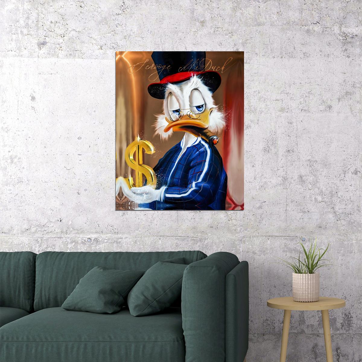 Mickey Mouse Luxury Graffiti Art Poster Urban Wall Decor Cartoon Pop Art Designer Style Modern Wall Print