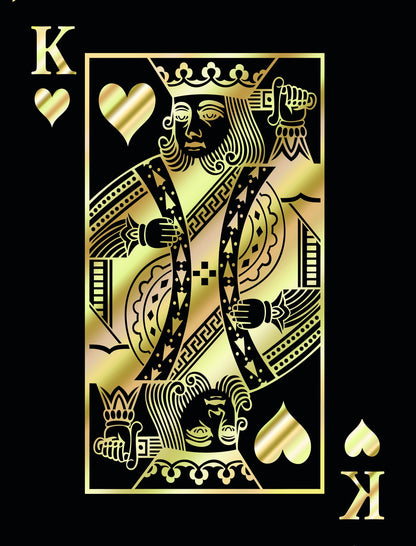 King of Spades Gold Art Poster Luxury Wall Decor Playing Card Bold Pop Art Modern Style Wall Print