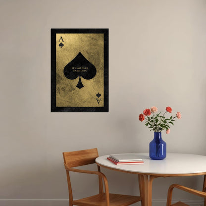 Ace of Spades Minimalist Art Poster Classic Playing Card Design Luxury Wall Decor Modern Style Wall Print