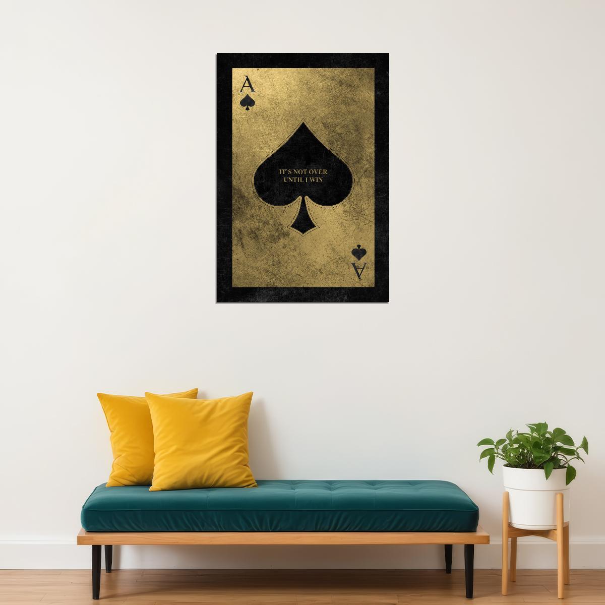 Ace of Spades Minimalist Art Poster Classic Playing Card Design Luxury Wall Decor Modern Style Wall Print