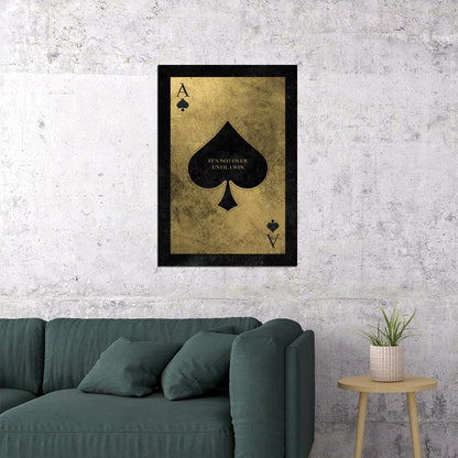 Ace of Spades Minimalist Art Poster Classic Playing Card Design Luxury Wall Decor Modern Style Wall Print