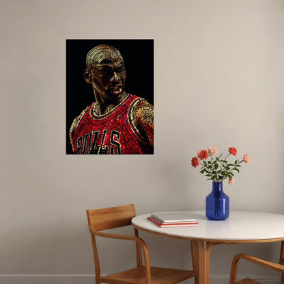 Michael Jordan Art Poster Basketball Icon Wall Decor Sports Legend Artistic Style Modern Wall Print