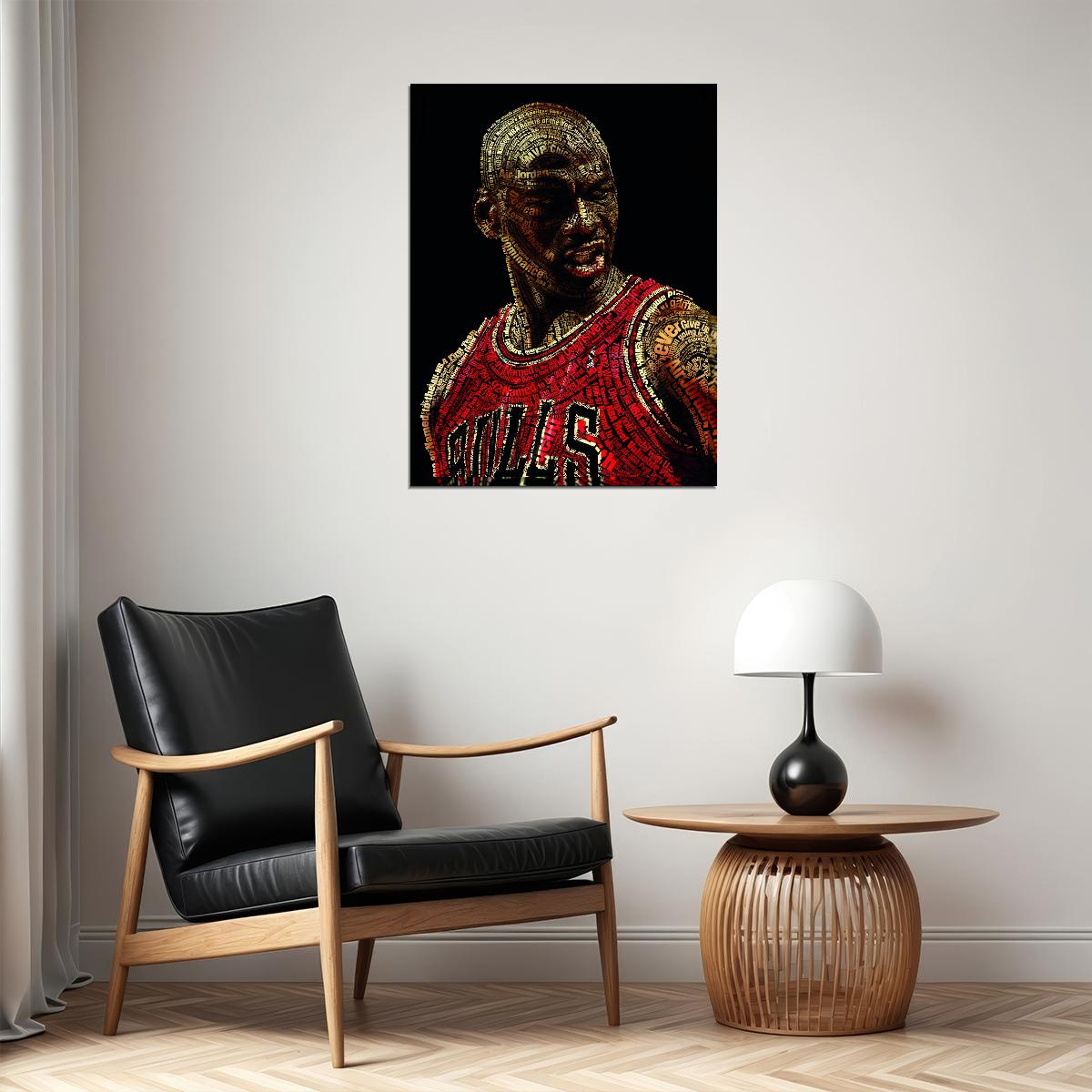 Michael Jordan Art Poster Basketball Icon Wall Decor Sports Legend Artistic Style Modern Wall Print