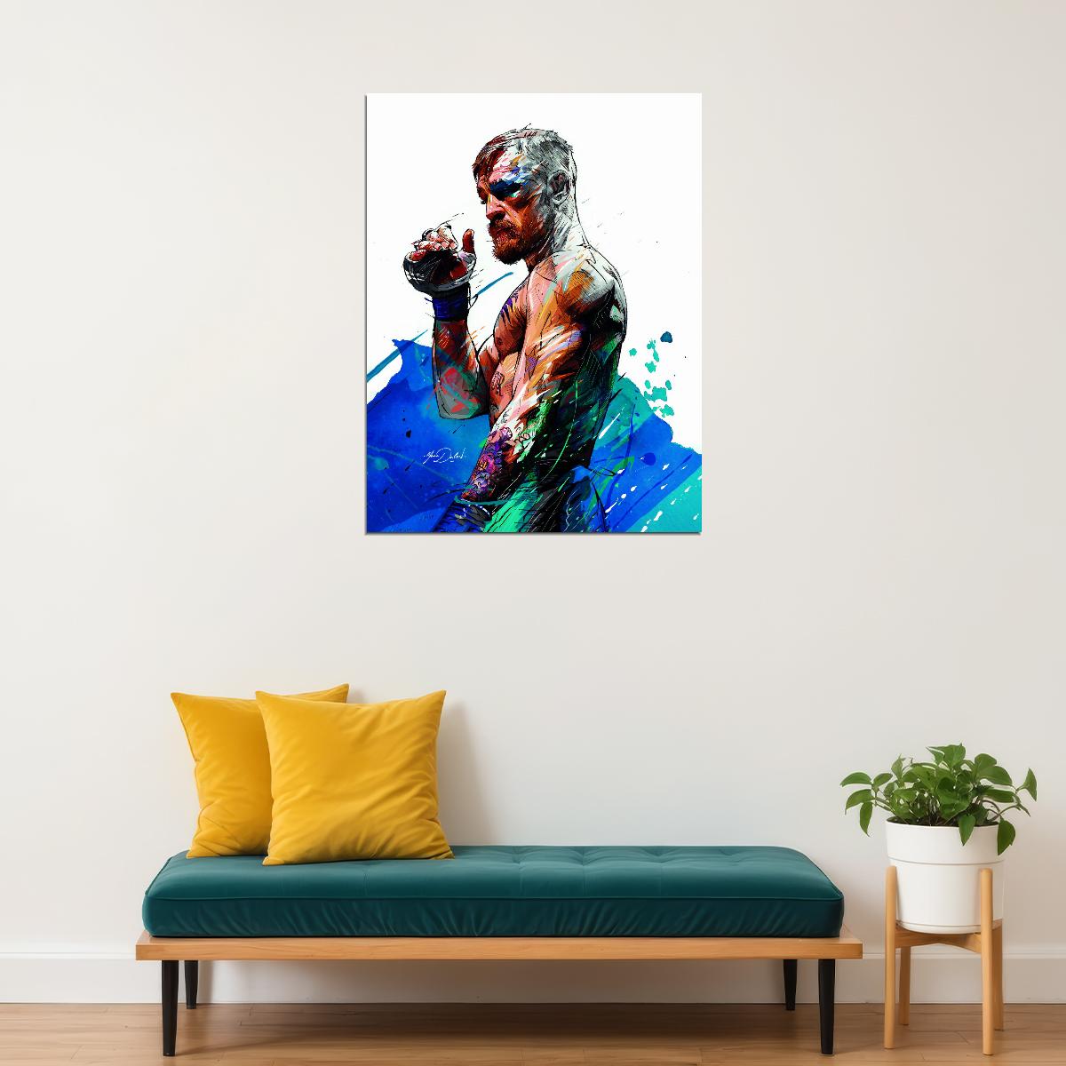 Conor McGregor Art Poster UFC Fighter Wall Decor Iconic Sports Artwork Motivational Style Modern Wall Print