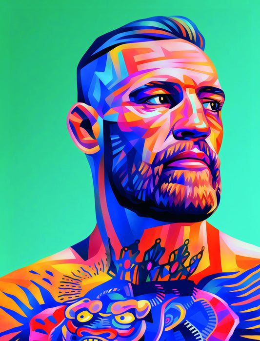 Conor McGregor Portrait Art Poster UFC Fighter Wall Decor Bold Artistic Sports Style Motivational Wall Print