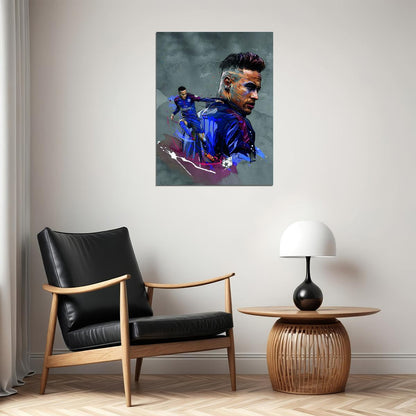 Neymar Jr Art Poster Soccer Star Wall Decor Iconic Sports Artwork Artistic Modern Style Wall Print