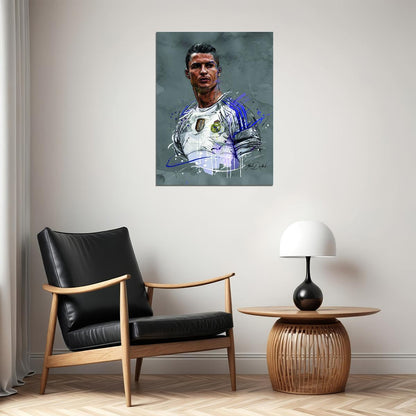 Cristiano Ronaldo Art Poster Soccer Legend Wall Decor Iconic Sports Artwork Artistic Modern Wall Print