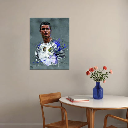 Cristiano Ronaldo Art Poster Soccer Legend Wall Decor Iconic Sports Artwork Artistic Modern Wall Print