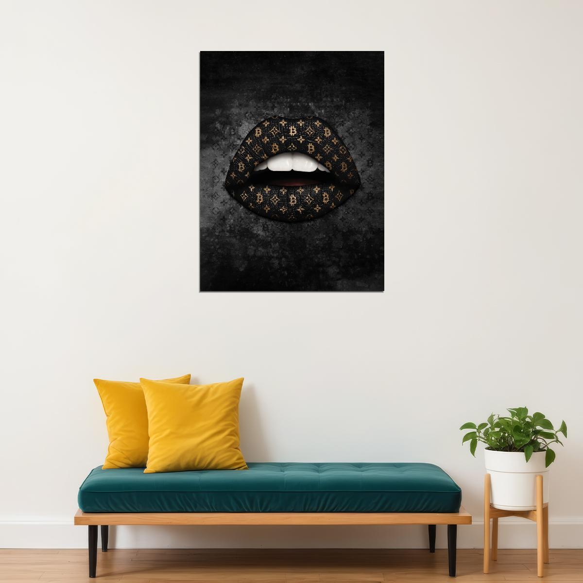 Luxury Lips Art Poster Bold Artistic Wall Decor Modern Iconic Style Designer Wall Print