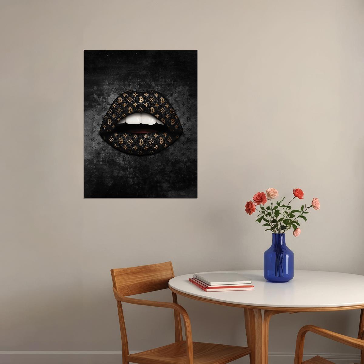 Luxury Lips Art Poster Bold Artistic Wall Decor Modern Iconic Style Designer Wall Print